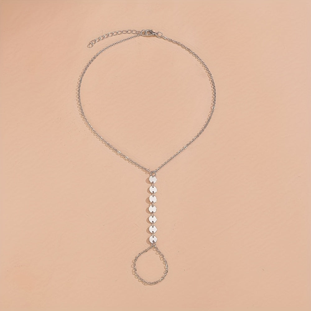Double Layer Chain Finger Mitten Bracelet for Women