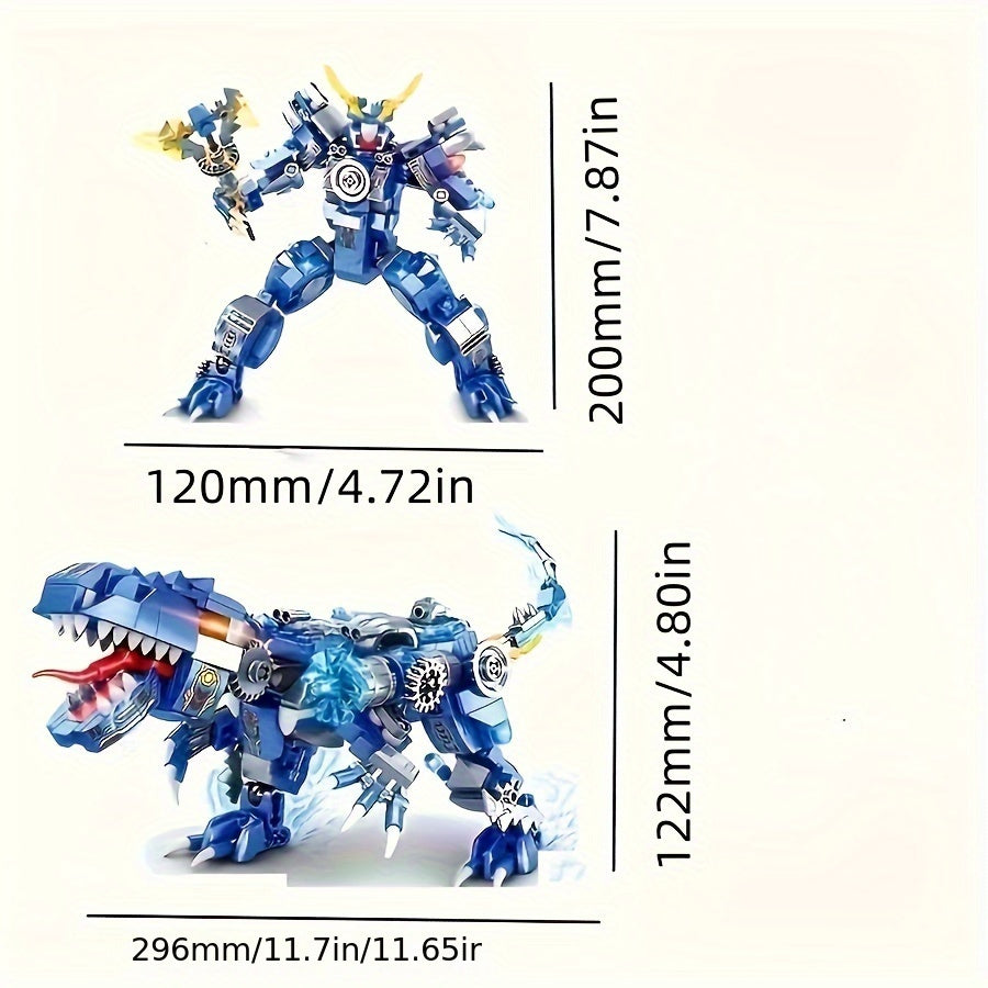 433pcs Mechanical Dinosaur Knight Building Blocks Set