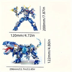 433pcs Mechanical Dinosaur Knight Building Blocks Set