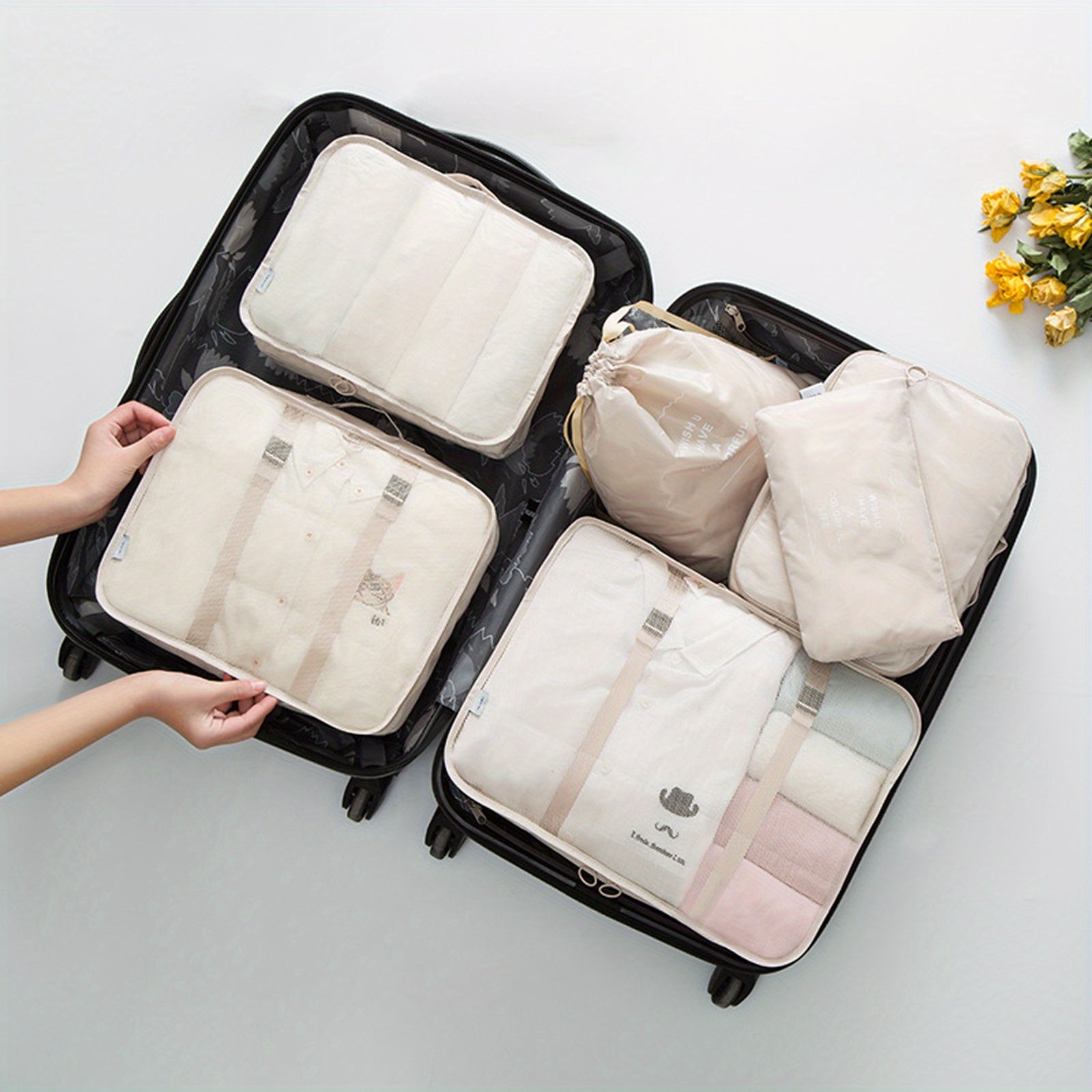 8 Pcs Travel Storage Bag Lightweight Clothes Container