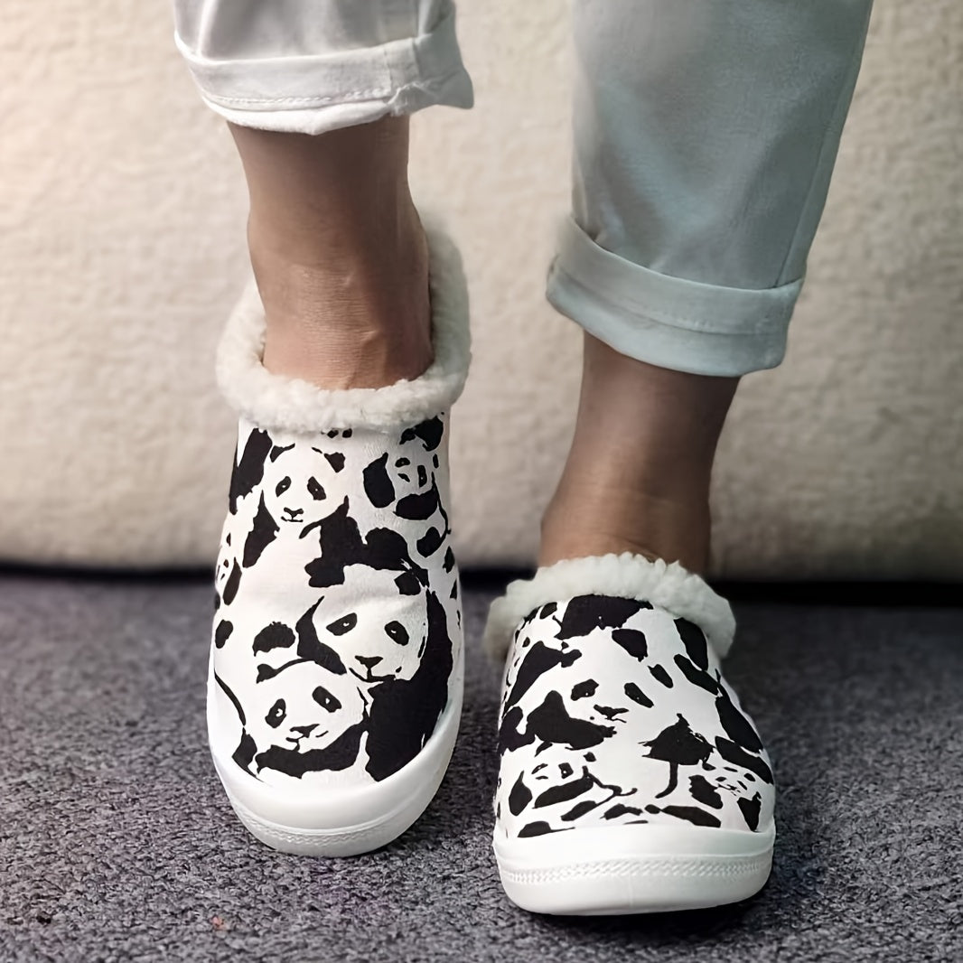 Women's Winter Warm Sneakers Panda Comfy Flat Shoes