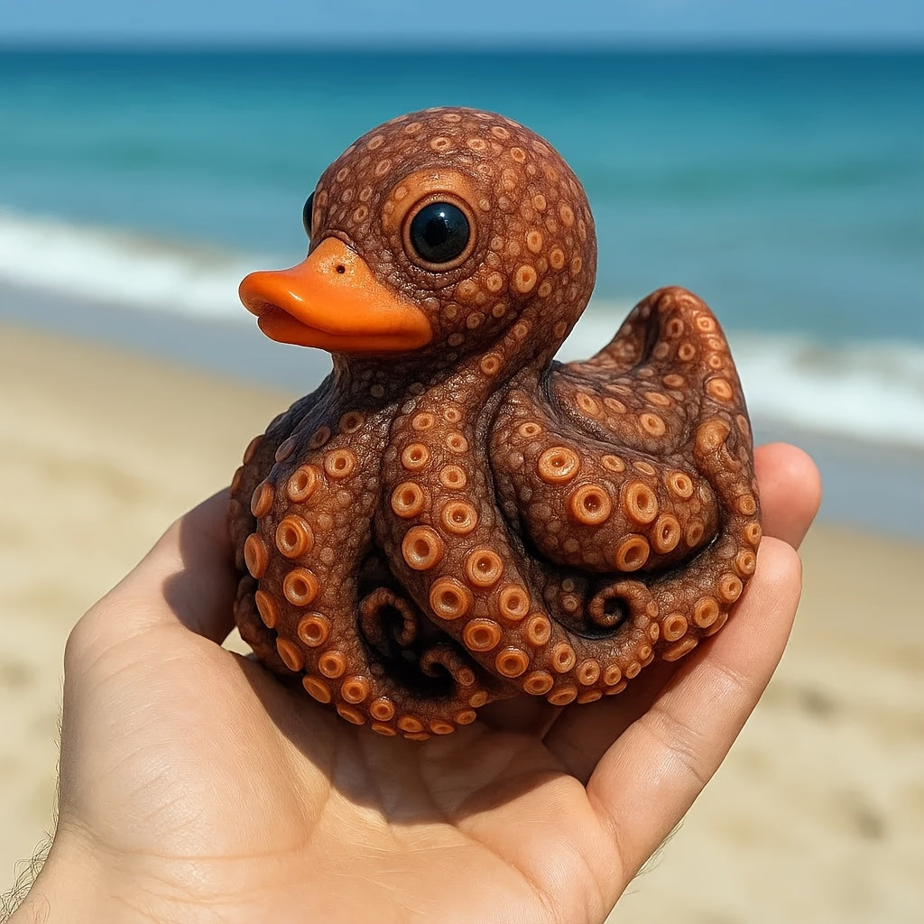 Octopus Duck Resin Statue Ocean Series Mixed Colors Artistic Decor