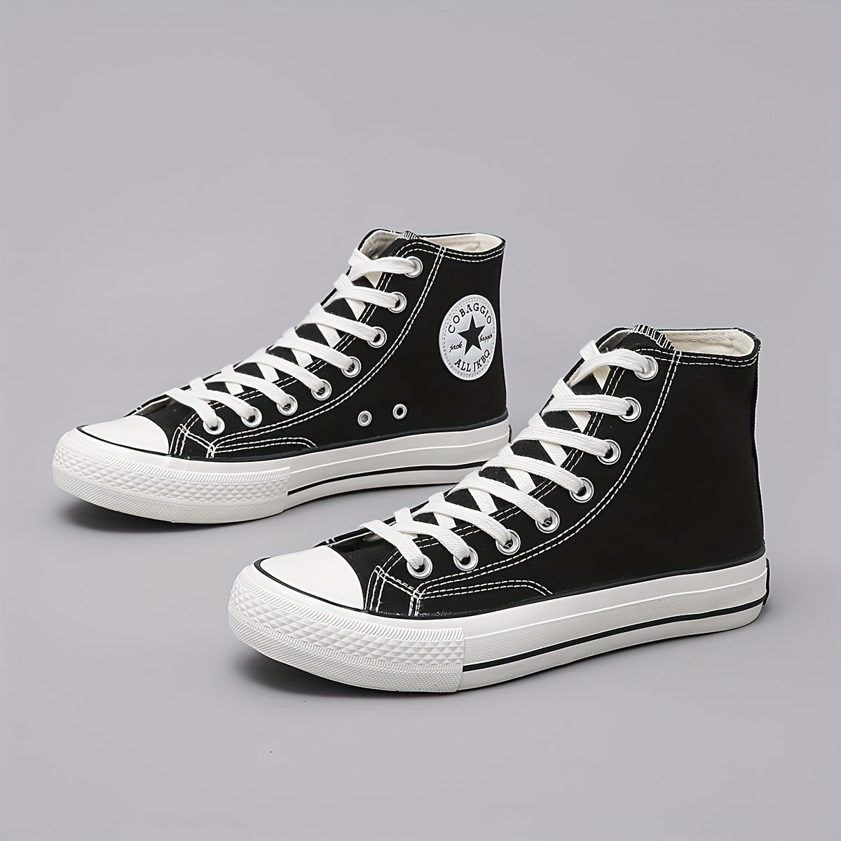Men's High Top Canvas Shoes Lightweight Casual Sneakers