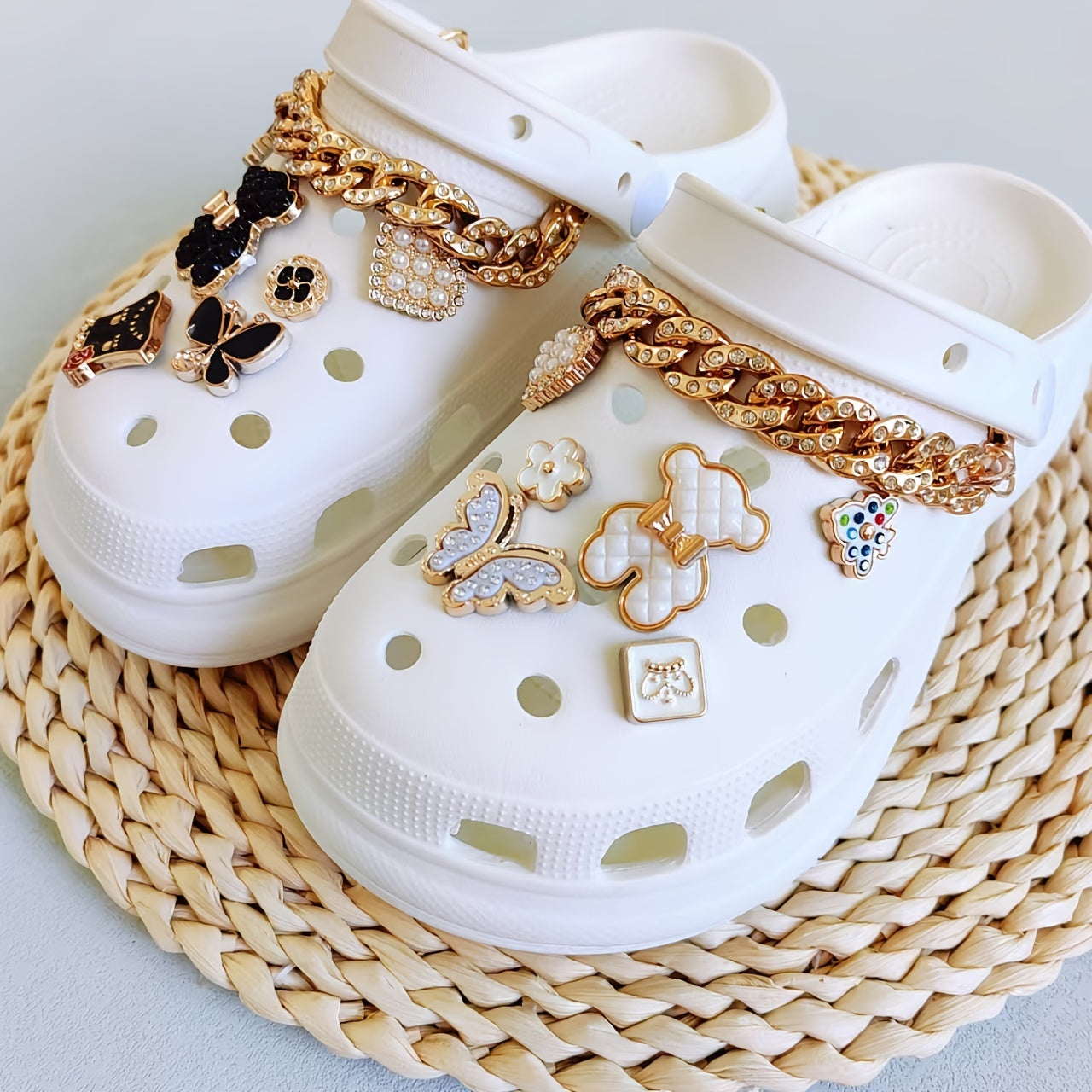 Shoe Decoration Set - DIY Shoe Decoration Kit with Bear Butterfly Chain