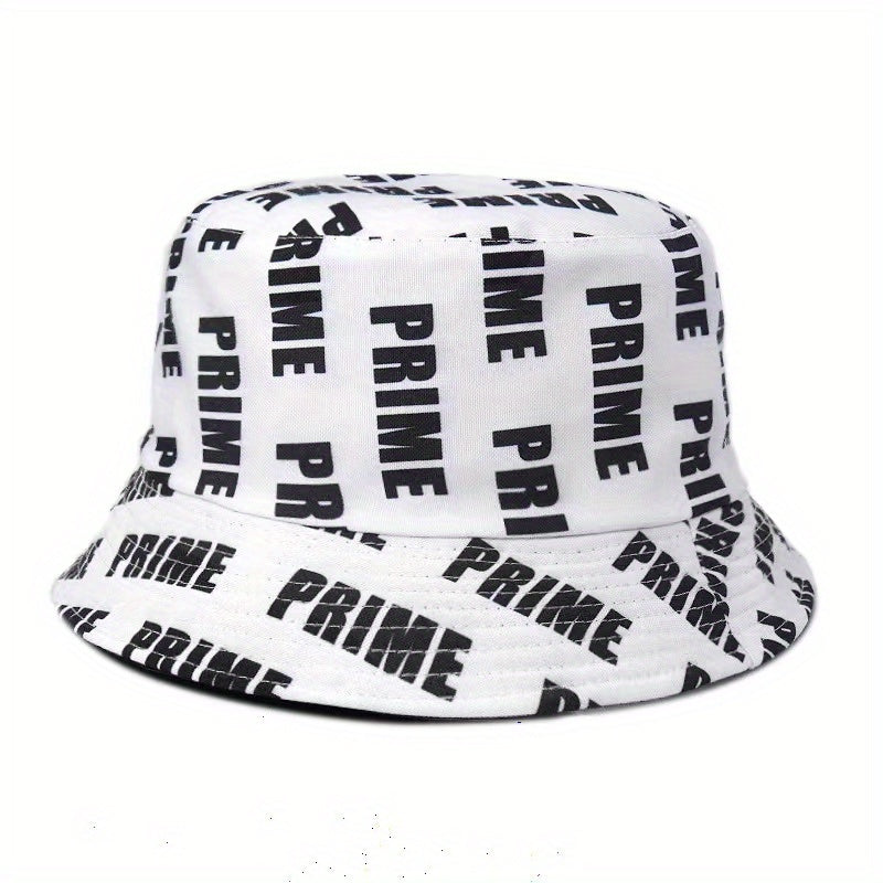 Colorful Letter Reversible Bucket Hat for Men Women