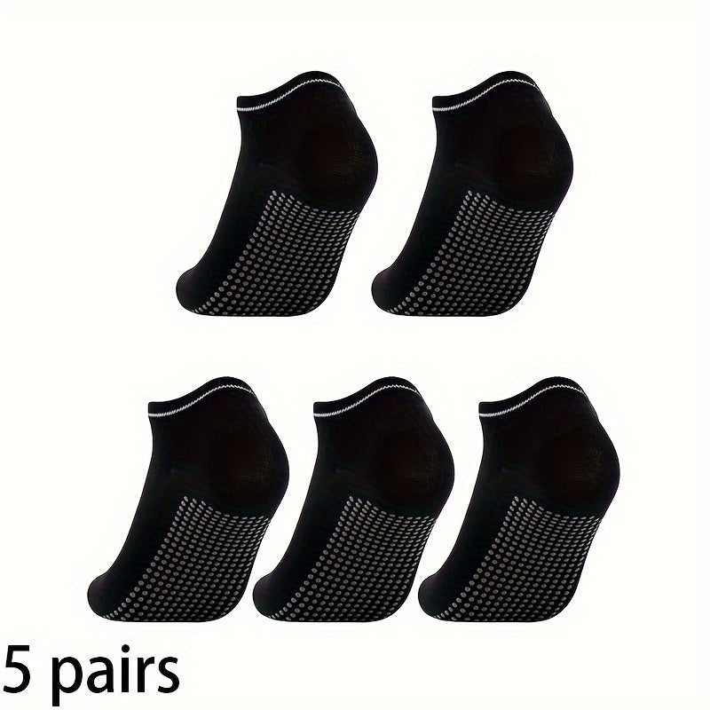 5 Pairs Non slip Low Cut Ankle Socks Women's Stockings