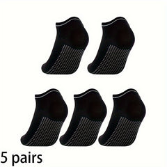 5 Pairs Non slip Low Cut Ankle Socks Women's Stockings