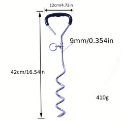 Heavy Duty Dog Stake Tie Out Cable with Spiral Stake