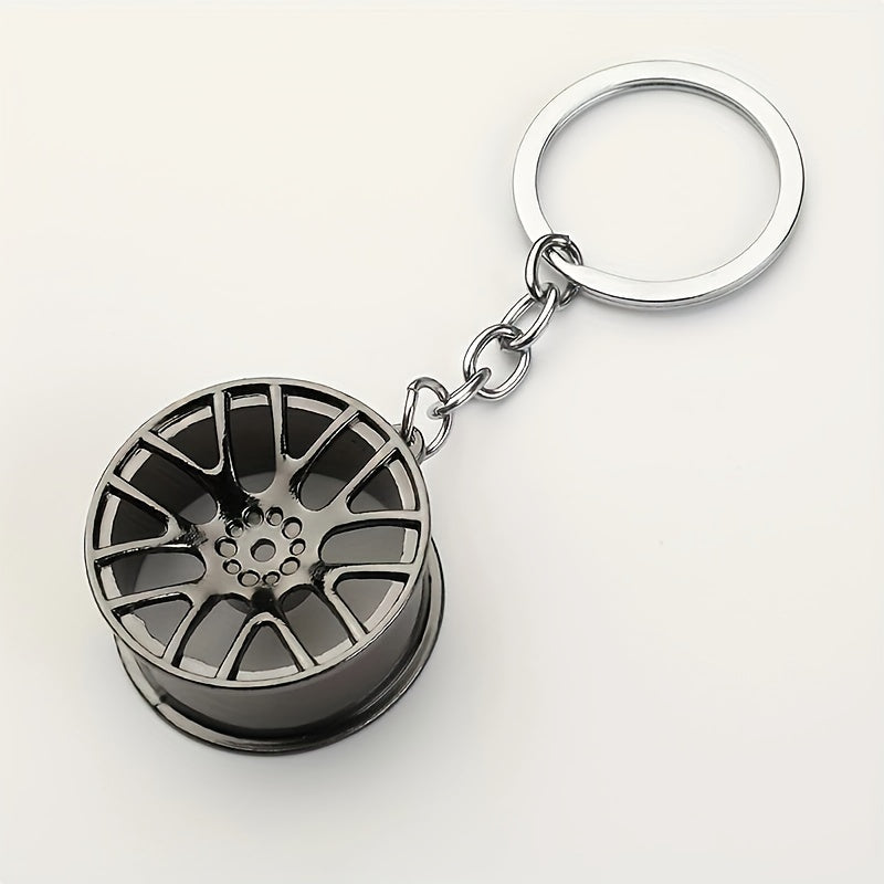 Men's Car Wheel Hub Keychain Pendant