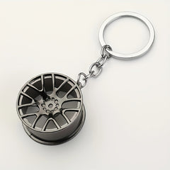 Men's Car Wheel Hub Keychain Pendant