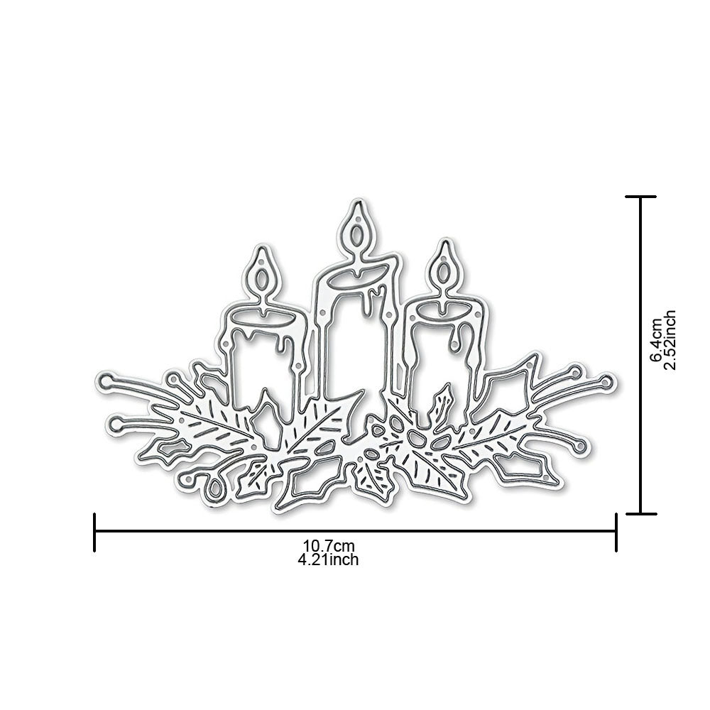 Christmas Candle Scrapbook Embossing Greeting Card Manual Punch