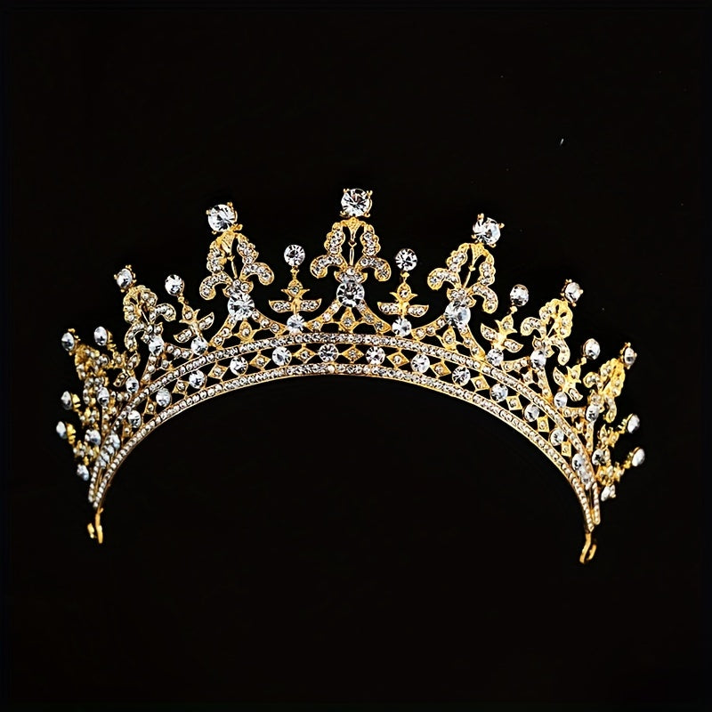 Crystal Tiara Crown With Comb for Women Girls - Bridal Wedding Prom Party