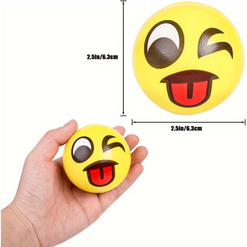 12pcs Random Stress Balls Squeeze Fidget Toys Emotions Hand Wrist Exercise Foam
