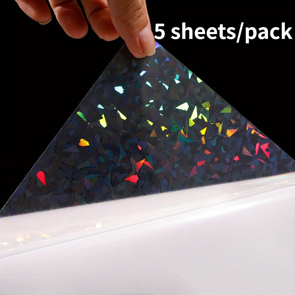 Holographic Laser Transparent Stickers A4 Vinyl Self Adhesive Waterproof Film