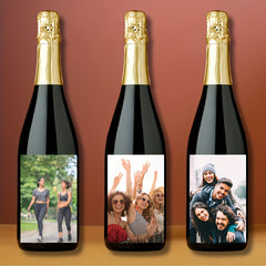 Custom Photo Wine Labels Waterproof Personalized Bottle Stickers