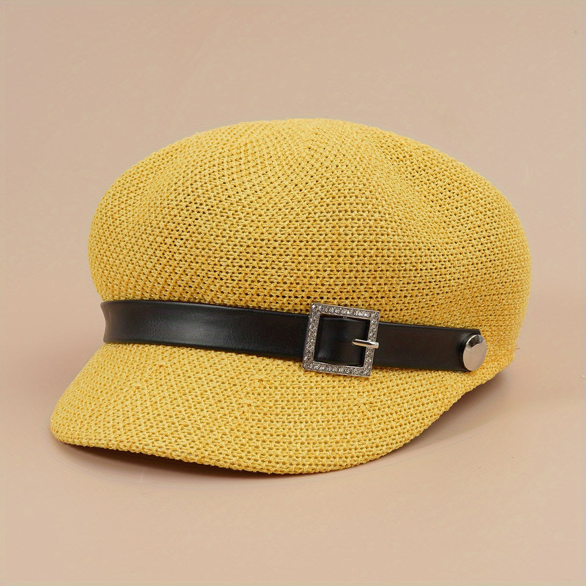 Hollow Out Beret Solid Breathable Newsboy Hat British Style Octagonal Hats
