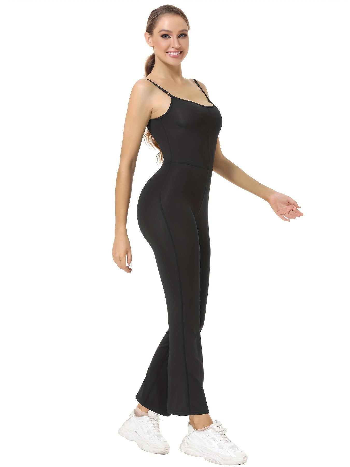Spaghetti Straps Sports Jumpsuit Women's Activewear