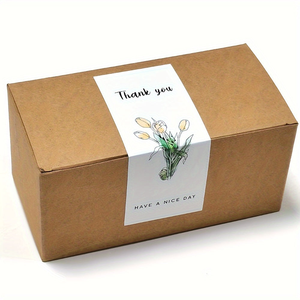 50pcs Thank You Stickers for Gift Boxes Decorative Labels