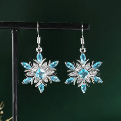 Snowflake Earrings Artificial Diamond Earrings Party Jewelry Gift For Women