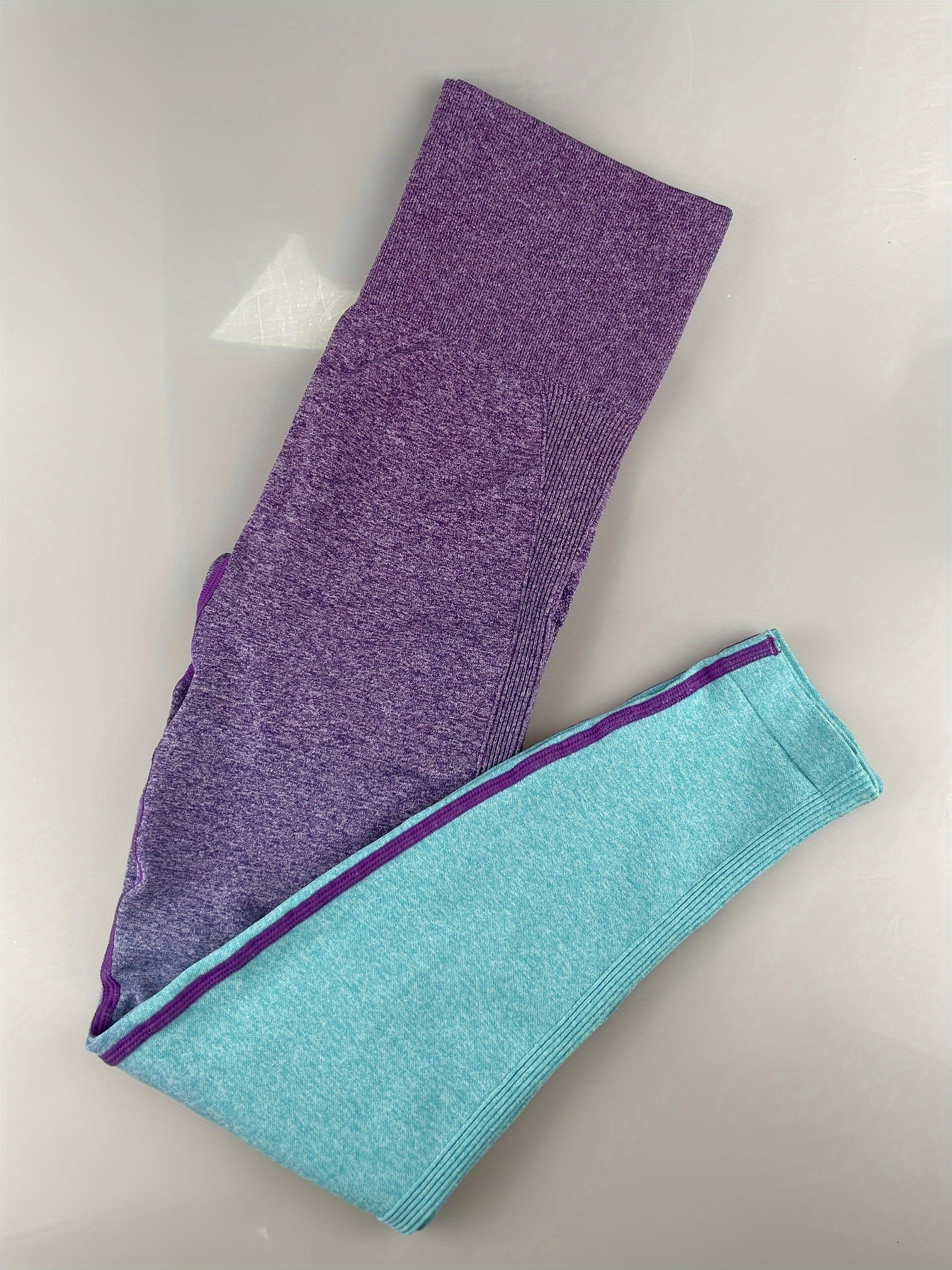 Two Tone Butt Lifting High Waist Leggings Yoga Running Tight Pants