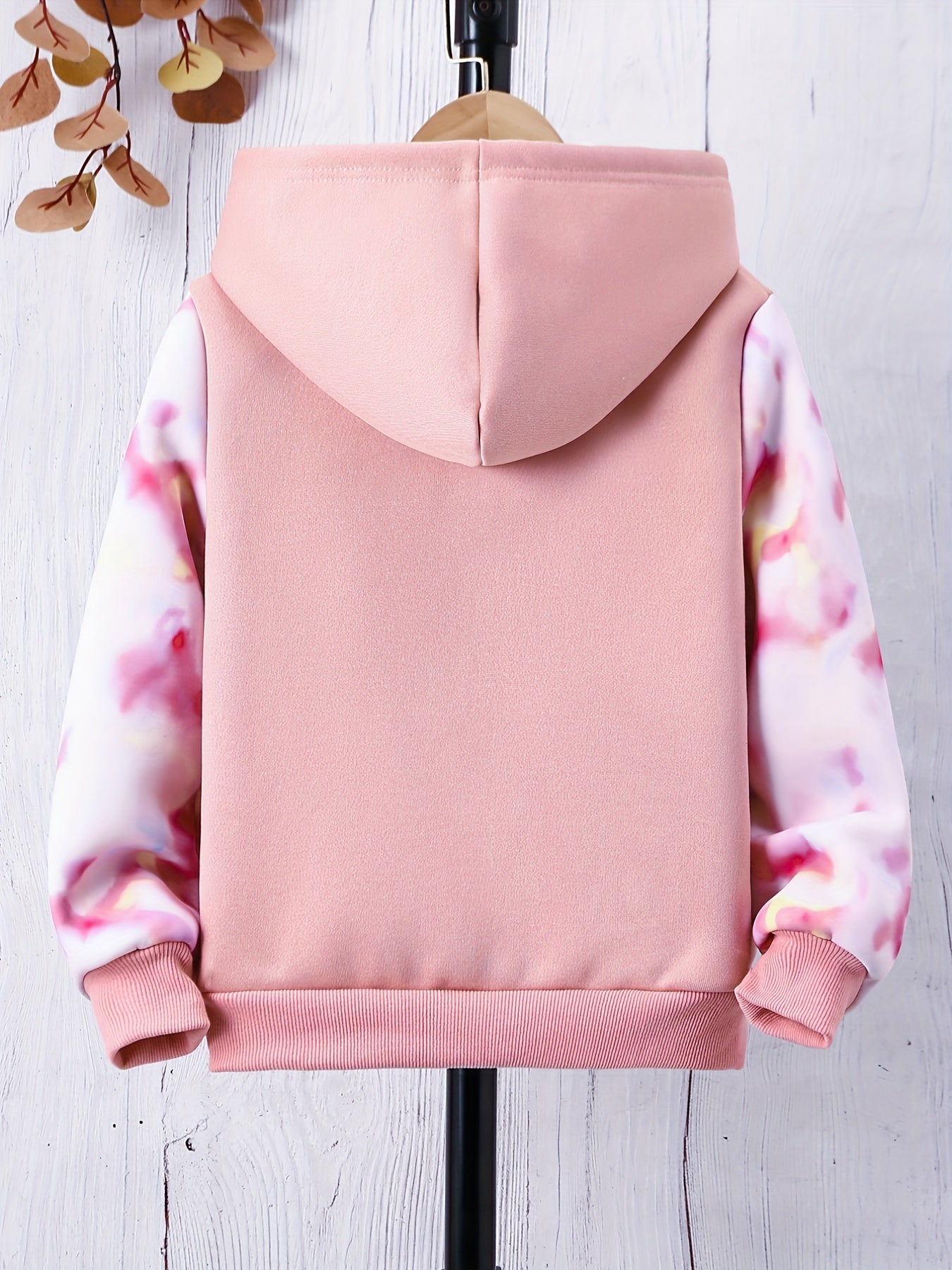 Girls' Unicorn Tie Dye Long Sleeve Fleece Jacket Coat
