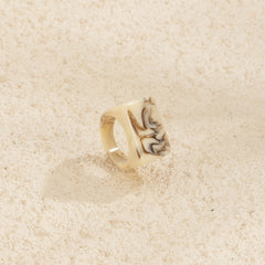 Colorful Square Resin Ring Chunky Stackable Joint Ring