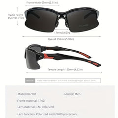 Men's UV400 Polarized Sports Glasses for Cycling Golf Fishing