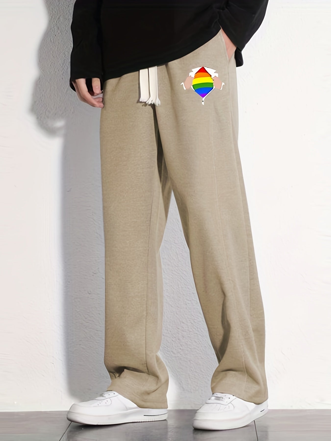 Pride Month Graphic Joggers Men's Casual Loose Fit Pants