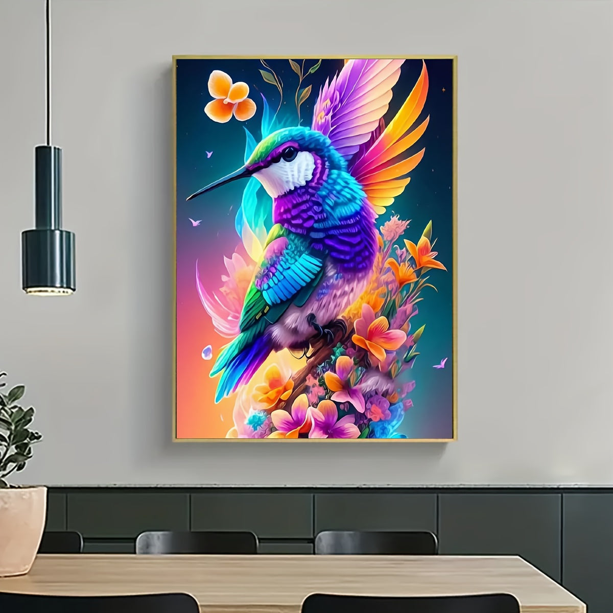 Colorful Bird Pattern Canvas Painting Poster Print Home Wall Decoration Art