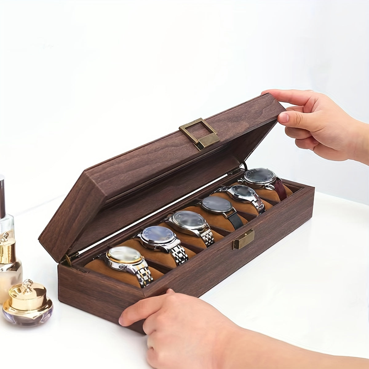 Retro Visible Sunroof Soft Pillow Watch Storage Box