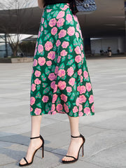  Women's Floral Print Maxi Skirt