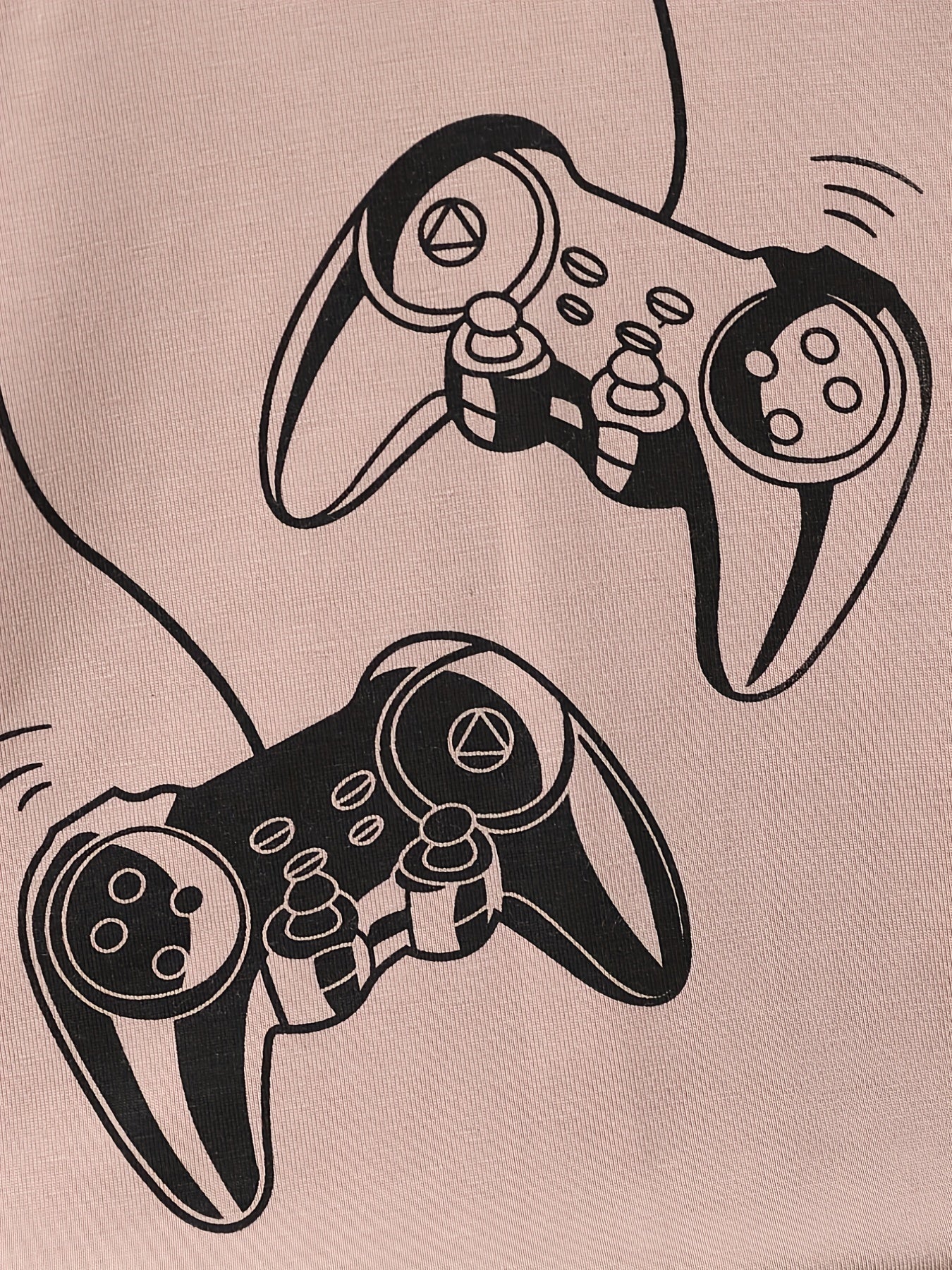 2pcs Baby Boys Gamepad Graphic T shirt & Shorts Set