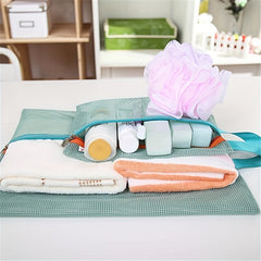 4PCS Travel Storage Bag Mesh Zipper Cosmetic Clothes Organizer