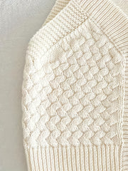 Baby Girl Love Knitted Vest Coat V Neck Botton Cotton Sweater