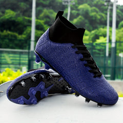 Men's High Top Football Cleat With Spikes Non Slip PU Leather