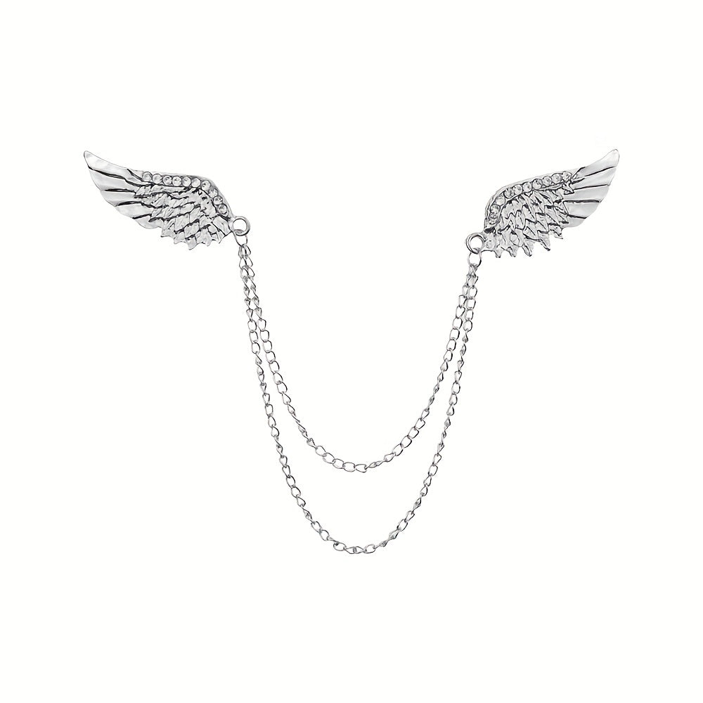 Deer Horn Chain Brooch Zinc Alloy Chain Tassel Brooch Pin
