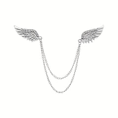 Deer Horn Chain Brooch Zinc Alloy Chain Tassel Brooch Pin
