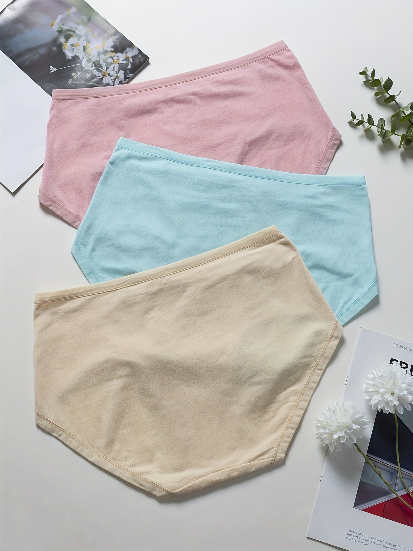 3 Pack Plus Size Lace High Waist Panties Set