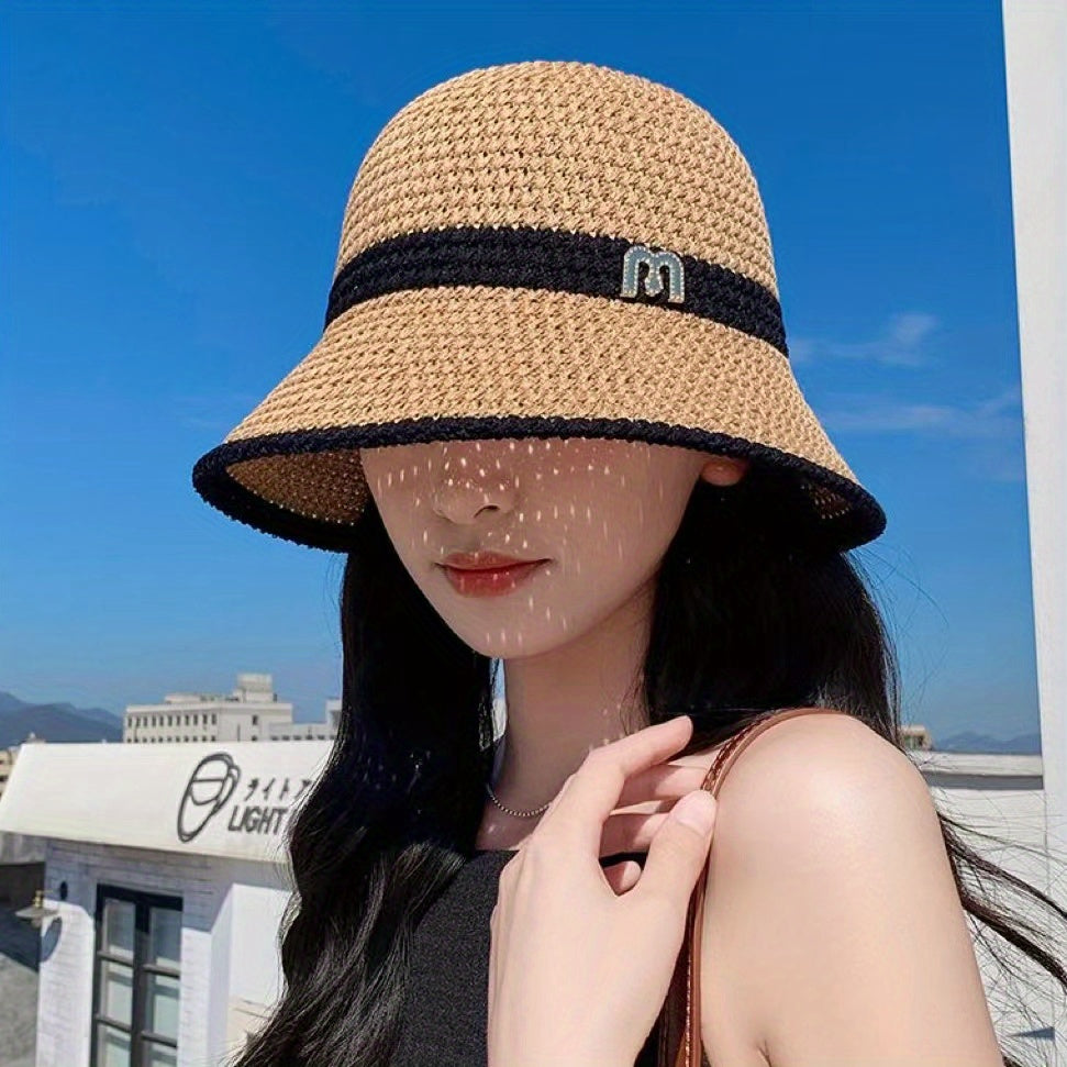 Crochet Bucket Hat Sunscreen Basin Hat for Women