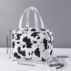 Cow Pattern Cosmetics Storage Bag Large Capacity Portable Toiletry Wash Bag