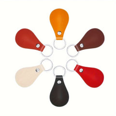 6pcs Multicolor PU Leather Keychain With Rivets