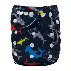 Bamboo Charcoal Cloth Diaper With Inserts Reusable All In One