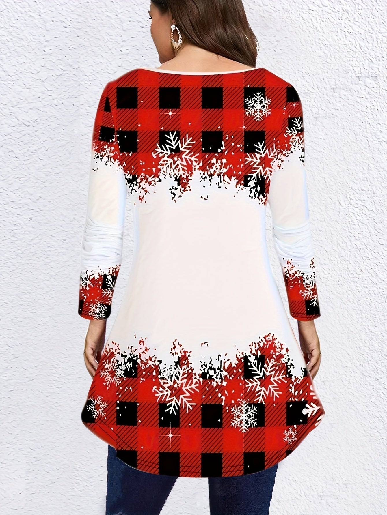 Women's Plus Snowman & Plaid Tee & Leggings Set