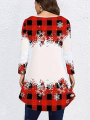 Women's Plus Snowman & Plaid Tee & Leggings Set