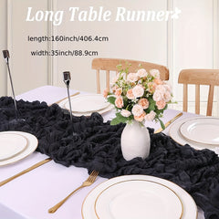 Polyester Table Runner for Bohemian Rural Dinner Decoration