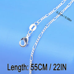 925 Sterling Silver Plate Chain Collar Necklace for DIY Jewelry
