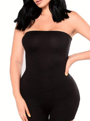  Strapless Sexy Romper Slight Stretch