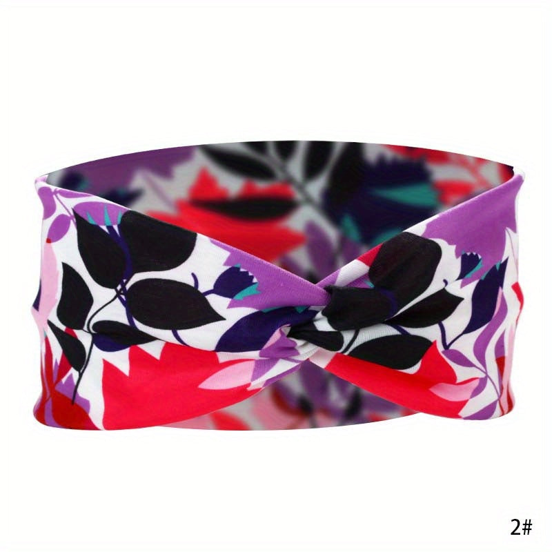 Boho Headband Wide Floral Knot Stretch Turban Head Wrap Hair Scarf Accessories