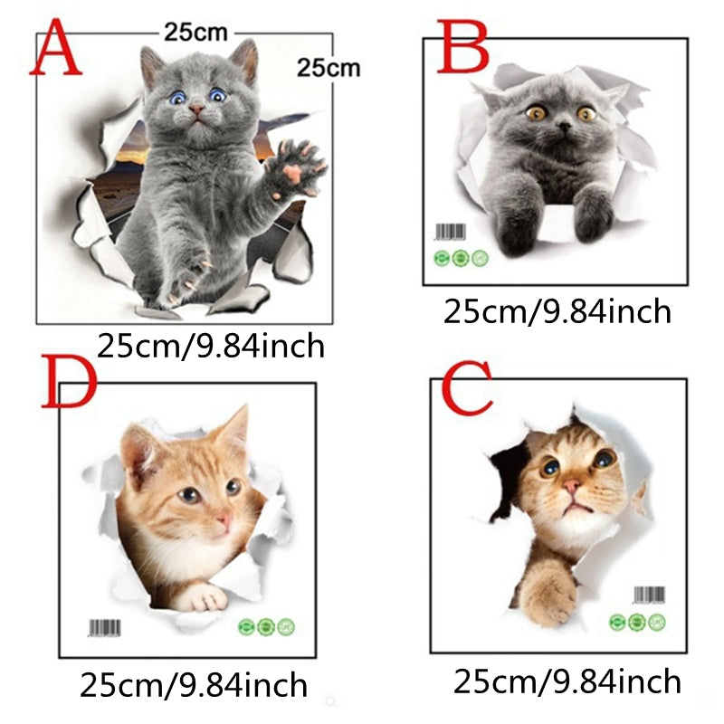 Adorable Kitten Wall Stickers - Cute Home Decor Accent