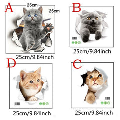 Adorable Kitten Wall Stickers - Cute Home Decor Accent